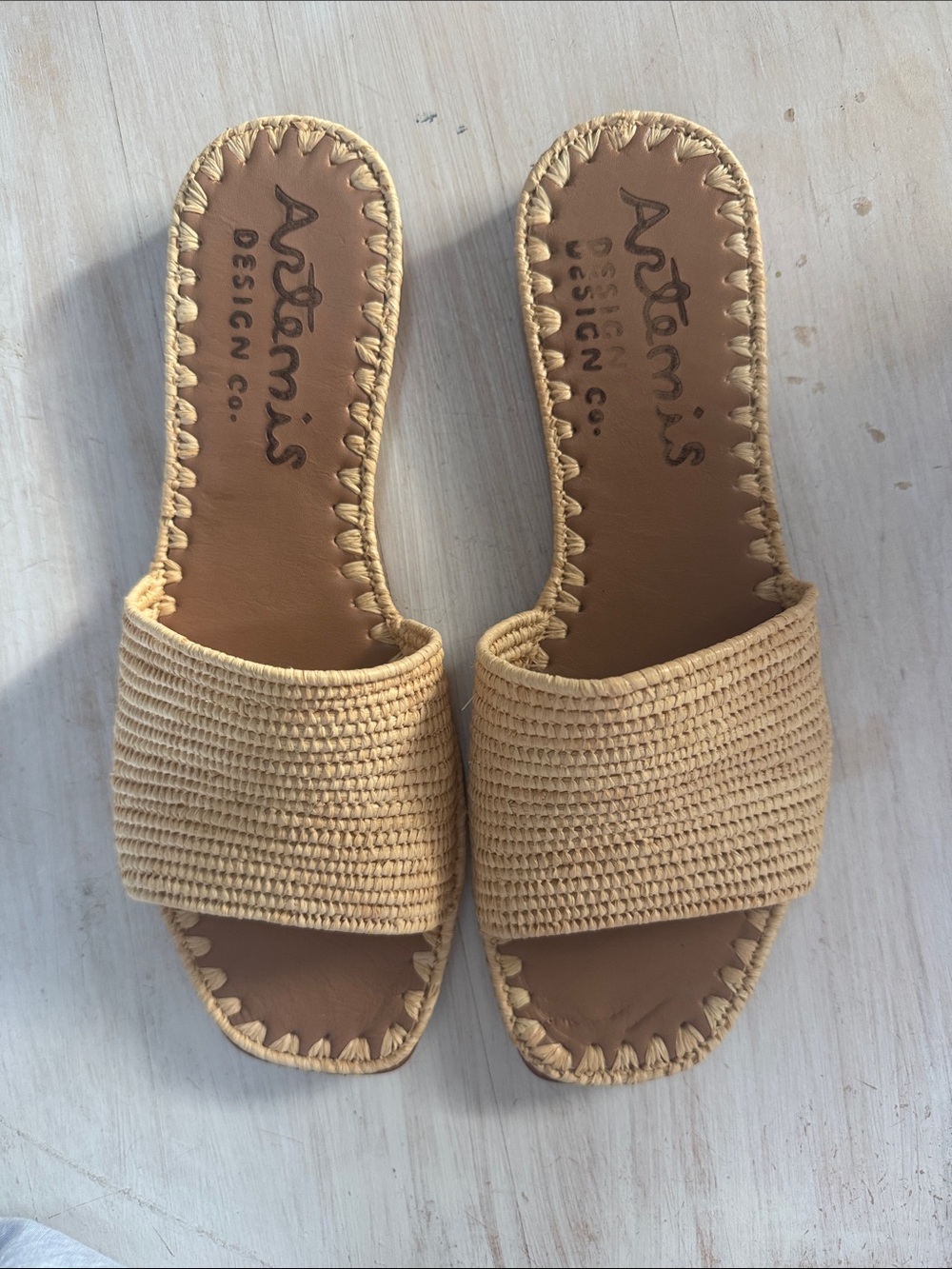Artemis Design Co. Raffia Slides - New!